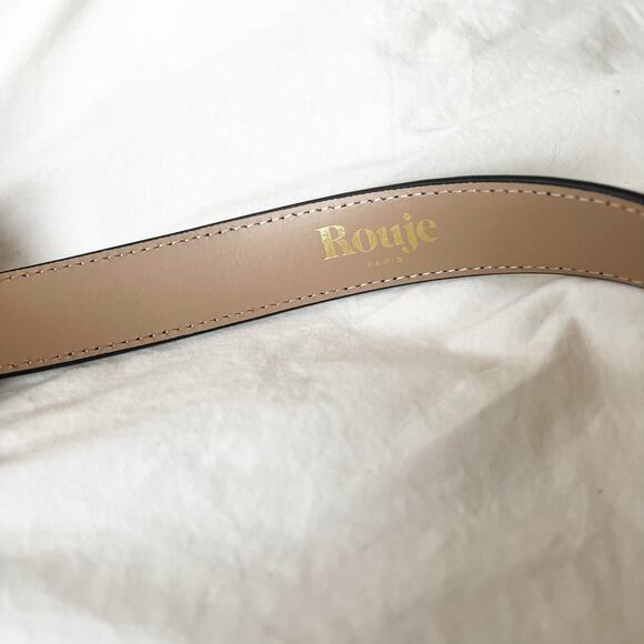 Rouje Laure Belt Black M/L Double Buckle Leather Belt - Picture 5 of 7